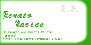 renato marics business card
